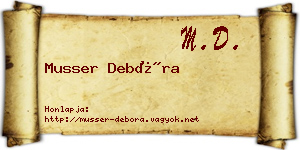 Musser Debóra névjegykártya